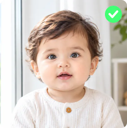 Show only the baby